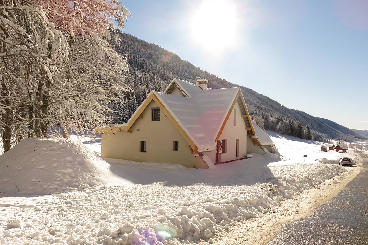 Le gîte La Résilience en hiver